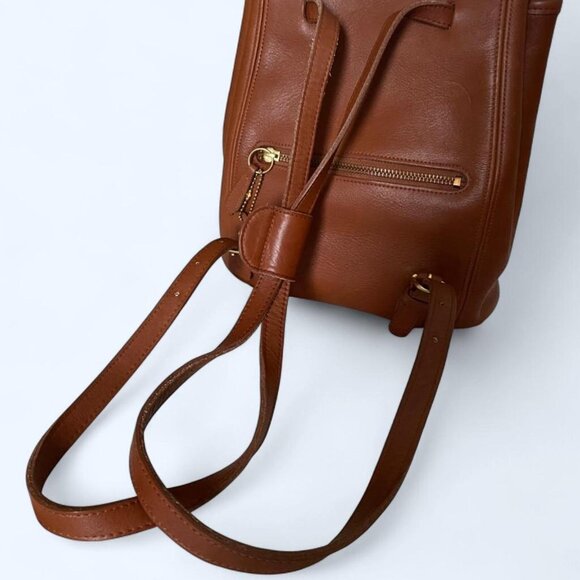 Vintage Coach Drawstring Backpack No. 9994 British Tan Leather main image 8
